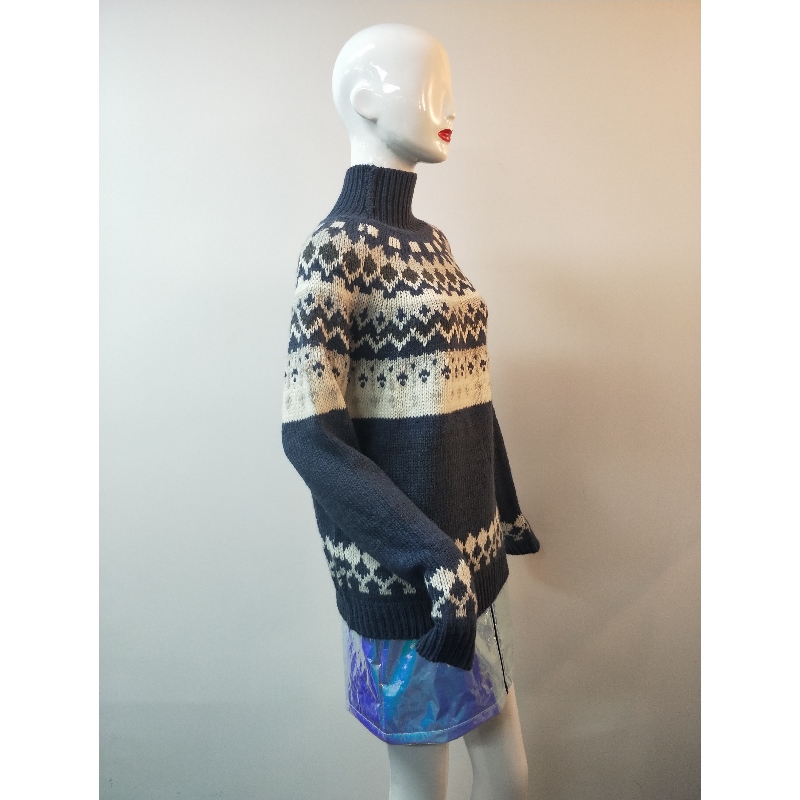 ΜΠΛΕ ΑΒΙΓΑΙΙΙ FAIRISLE PATTERN JUMPER RLWS0014F