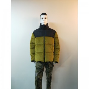 ΚΙΤΡΙΝΟ \u0026 ΜΑΥΡΟ ΜΑΛΛΙΩΝ PUFFER JACKET RLMPC0020N